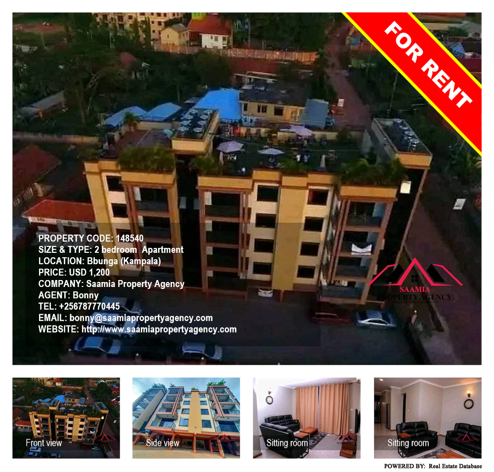 2 bedroom Apartment  for rent in Bbunga Kampala Uganda, code: 148540