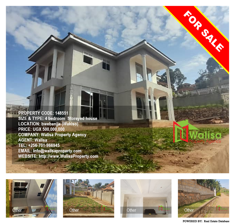 4 bedroom Storeyed house  for sale in Bwebajja Wakiso Uganda, code: 148551