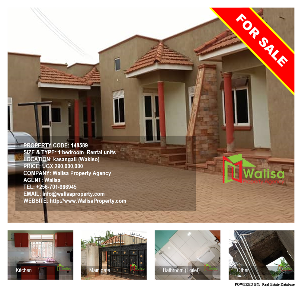 1 bedroom Rental units  for sale in Kasangati Wakiso Uganda, code: 148589
