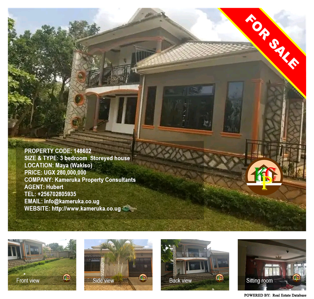3 bedroom Storeyed house  for sale in Maya Wakiso Uganda, code: 148602