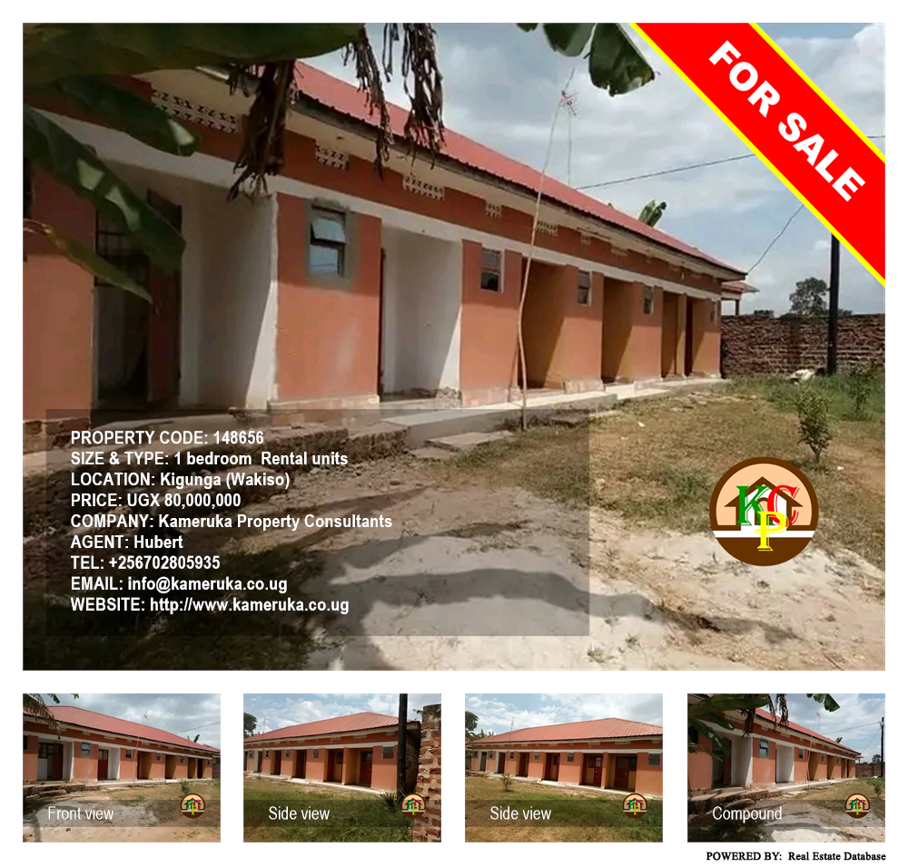 1 bedroom Rental units  for sale in Kigunga Wakiso Uganda, code: 148656