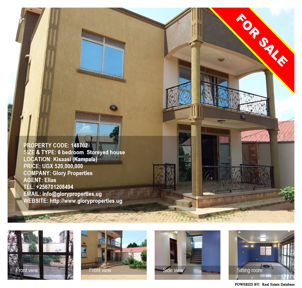 6 bedroom Storeyed house  for sale in Kisaasi Kampala Uganda, code: 148702