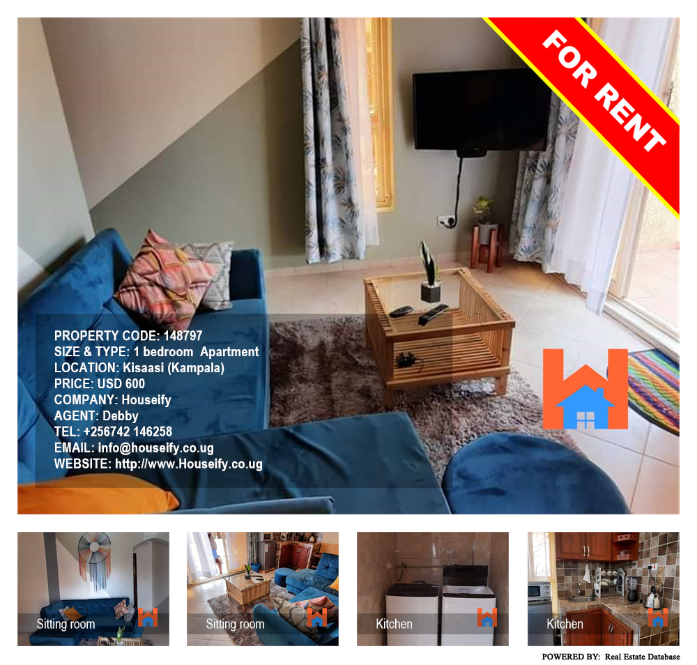 1 bedroom Apartment  for rent in Kisaasi Kampala Uganda, code: 148797