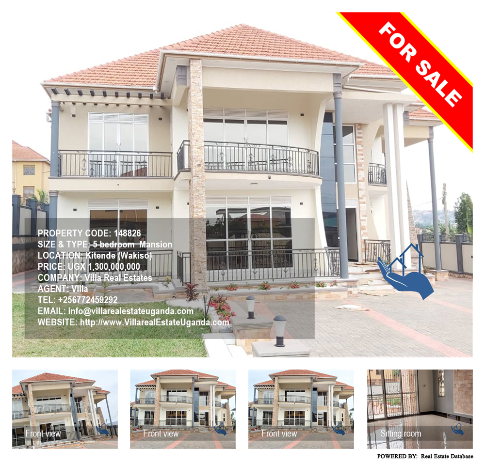 5 bedroom Mansion  for sale in Kitende Wakiso Uganda, code: 148826