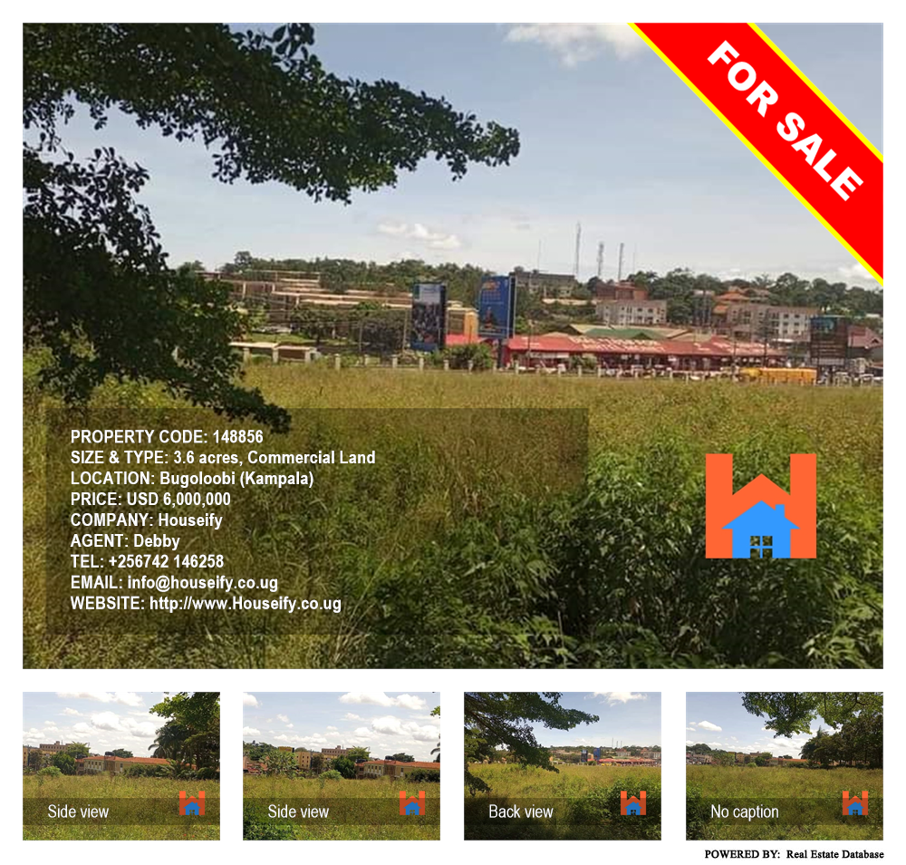 Commercial Land  for sale in Bugoloobi Kampala Uganda, code: 148856
