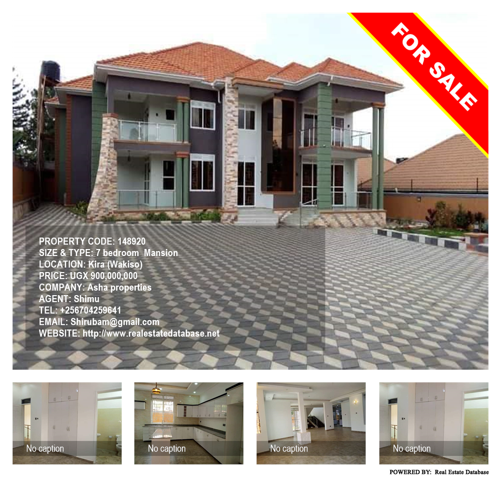 7 bedroom Mansion  for sale in Kira Wakiso Uganda, code: 148920