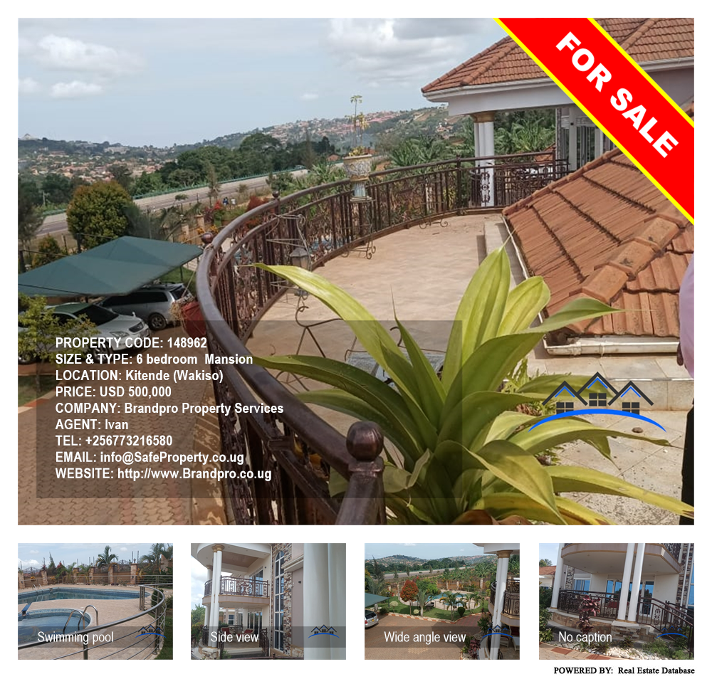6 bedroom Mansion  for sale in Kitende Wakiso Uganda, code: 148962