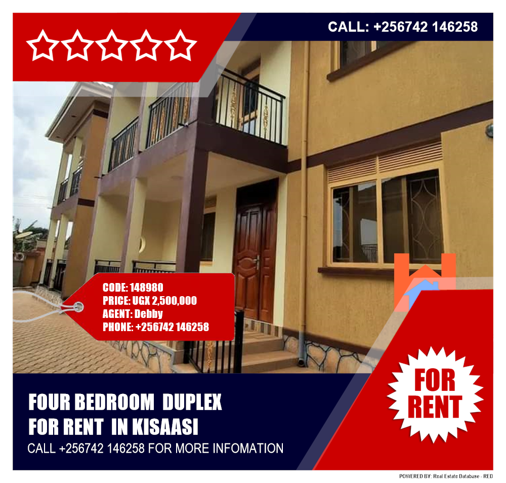 4 bedroom Duplex  for rent in Kisaasi Kampala Uganda, code: 148980