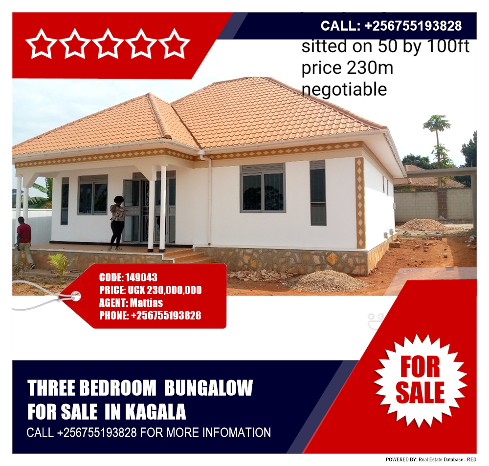 3 bedroom Bungalow  for sale in Kagala Mukono Uganda, code: 149043