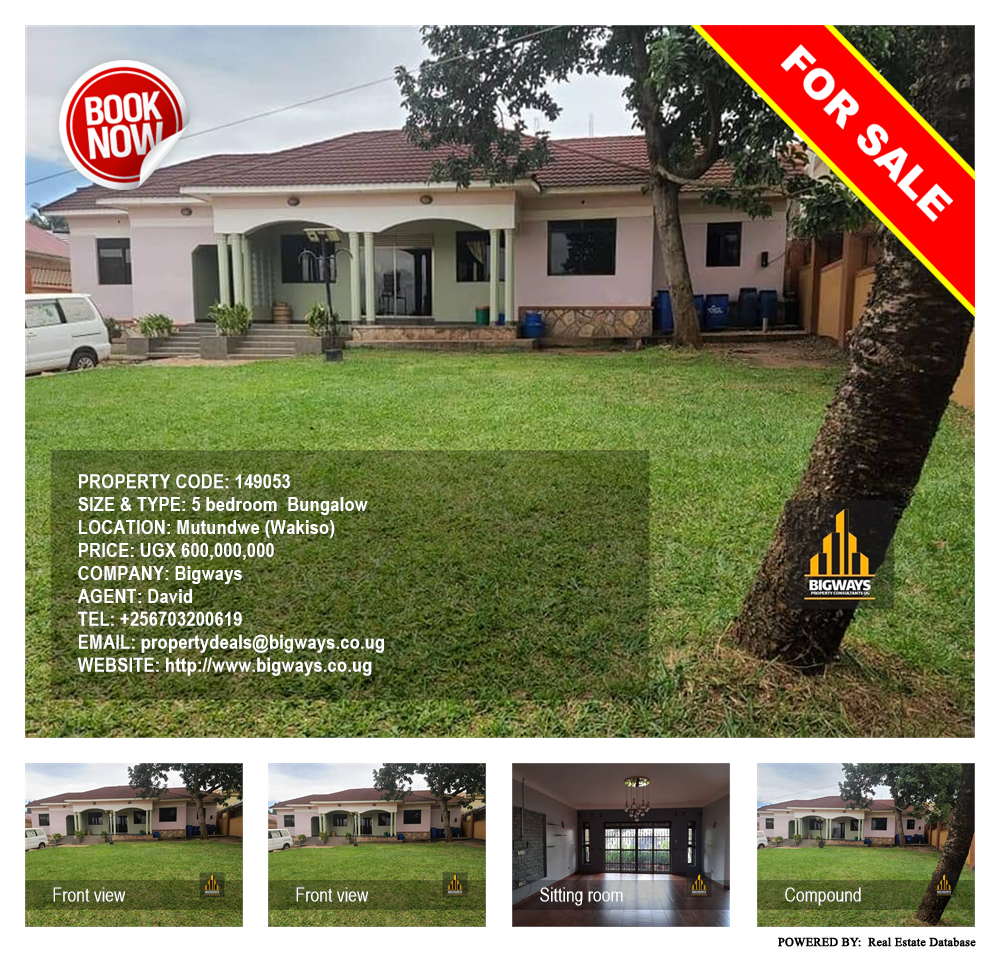 5 bedroom Bungalow  for sale in Mutundwe Wakiso Uganda, code: 149053