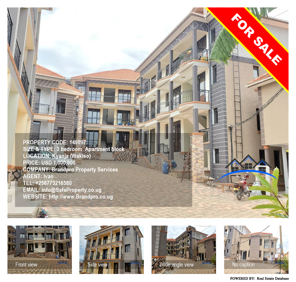 3 bedroom Apartment block  for sale in Kyanja Wakiso Uganda, code: 149097