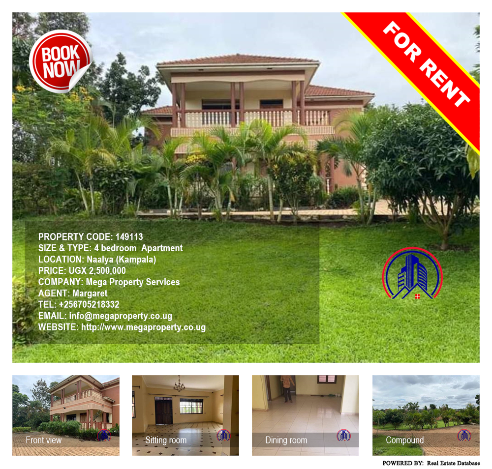 4 bedroom Apartment  for rent in Naalya Kampala Uganda, code: 149113