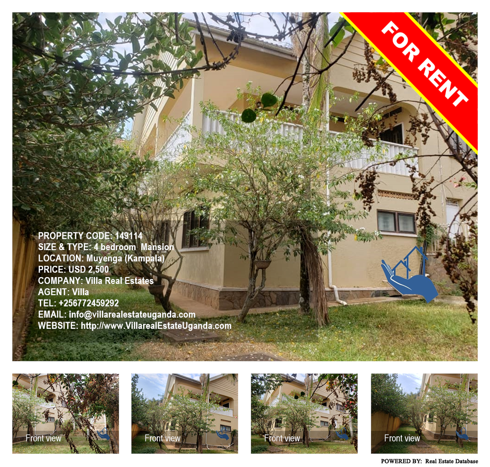 4 bedroom Mansion  for rent in Muyenga Kampala Uganda, code: 149114