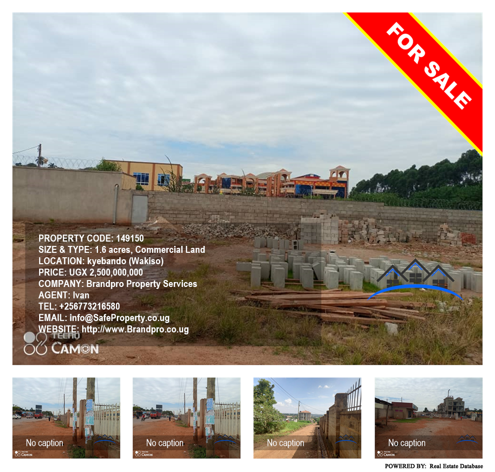 Commercial Land  for sale in Kyebando Wakiso Uganda, code: 149150