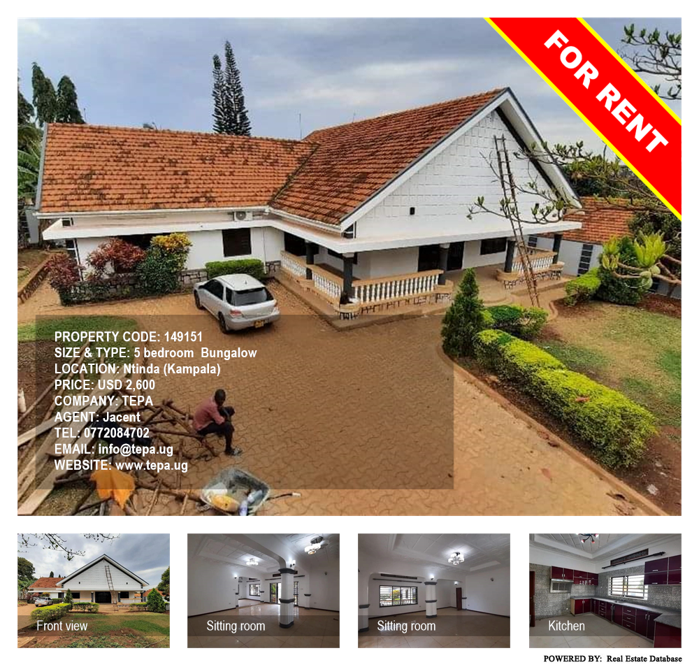 5 bedroom Bungalow  for rent in Ntinda Kampala Uganda, code: 149151