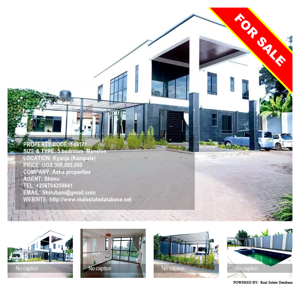 5 bedroom Mansion  for sale in Kyanja Kampala Uganda, code: 149171
