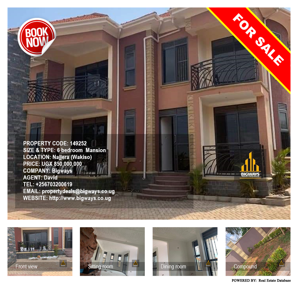 6 bedroom Mansion  for sale in Najjera Wakiso Uganda, code: 149252
