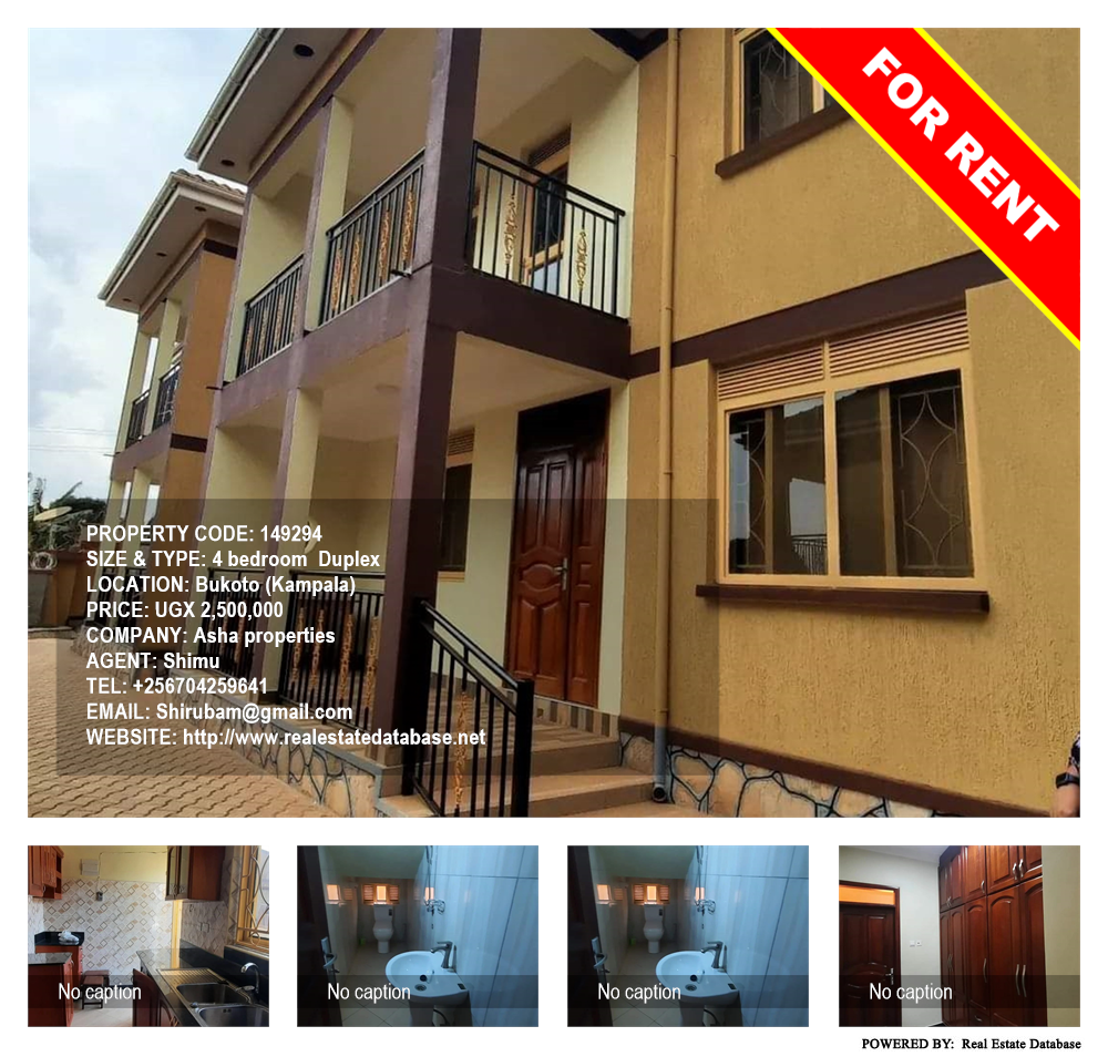 4 bedroom Duplex  for rent in Bukoto Kampala Uganda, code: 149294