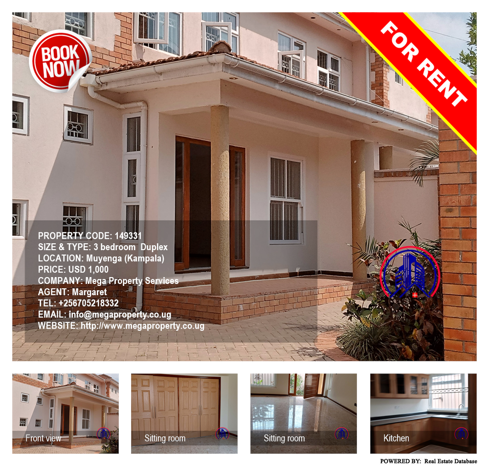 3 bedroom Duplex  for rent in Muyenga Kampala Uganda, code: 149331