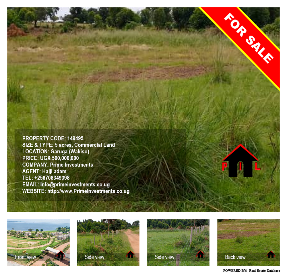 Commercial Land  for sale in Garuga Wakiso Uganda, code: 149495