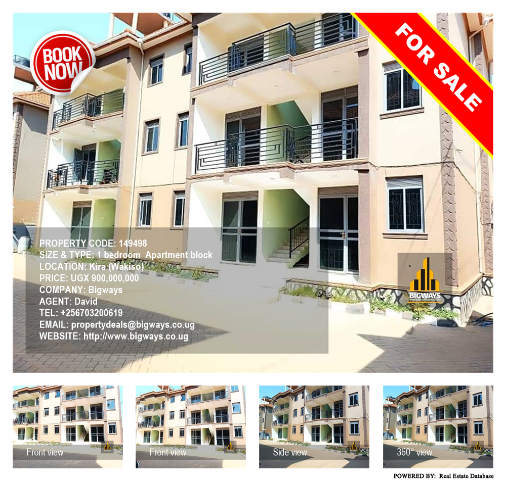 1 bedroom Apartment block  for sale in Kira Wakiso Uganda, code: 149498