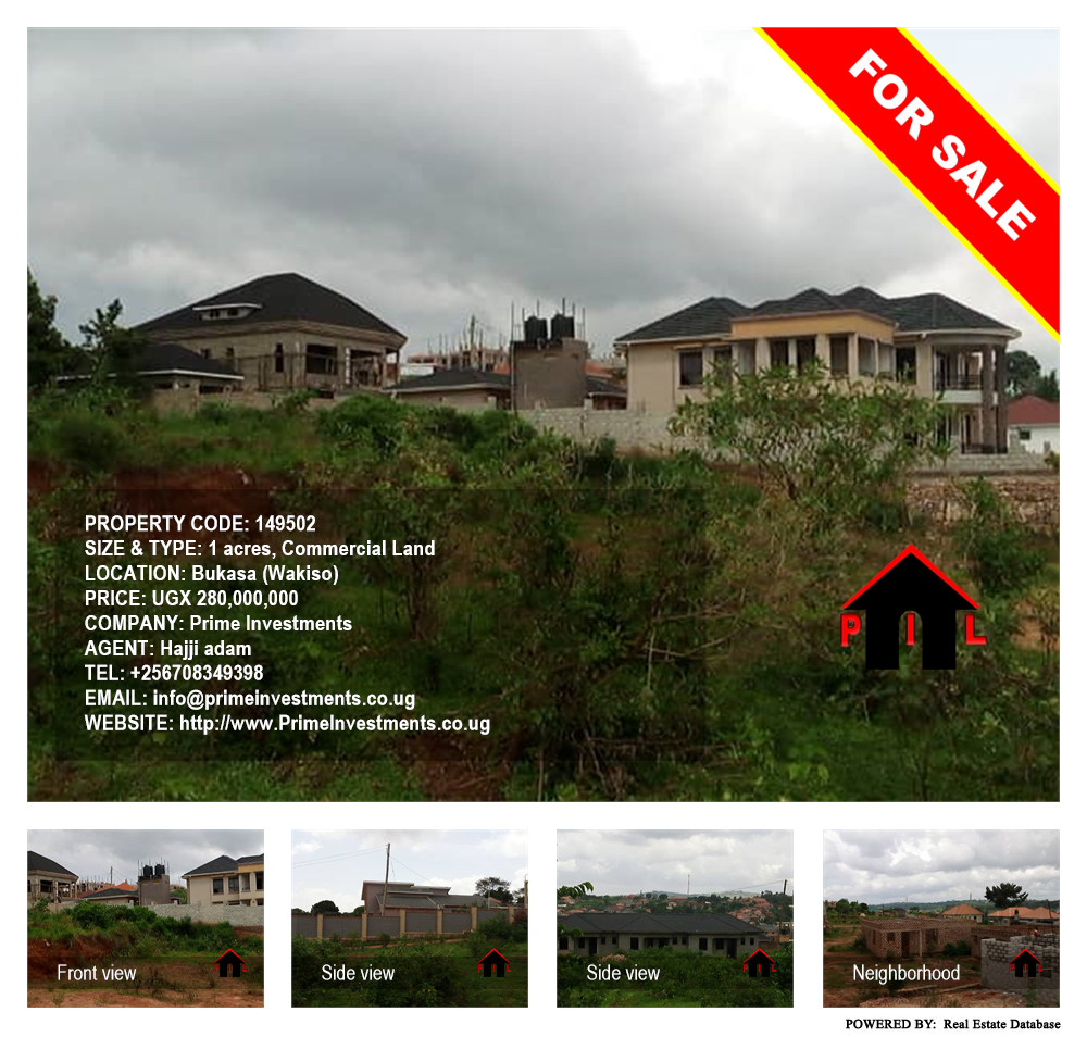 Commercial Land  for sale in Bukasa Wakiso Uganda, code: 149502