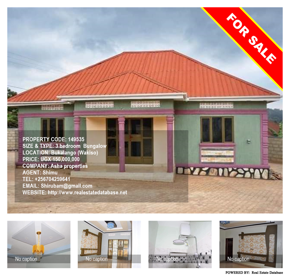 3 bedroom Bungalow  for sale in Bukalango Wakiso Uganda, code: 149535