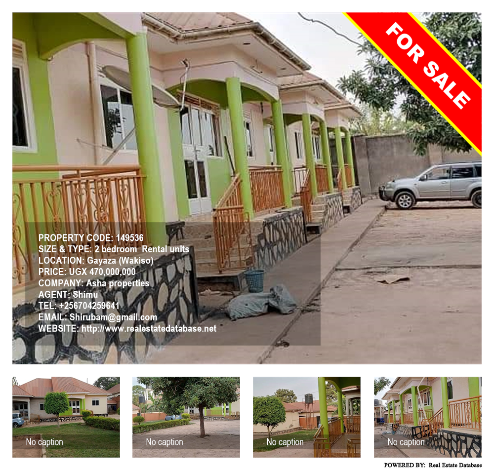 2 bedroom Rental units  for sale in Gayaza Wakiso Uganda, code: 149536