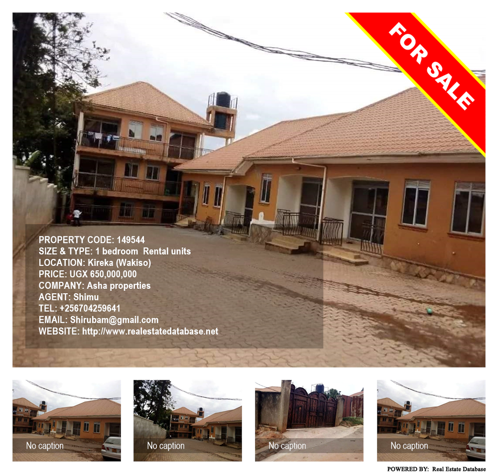 1 bedroom Rental units  for sale in Kireka Wakiso Uganda, code: 149544