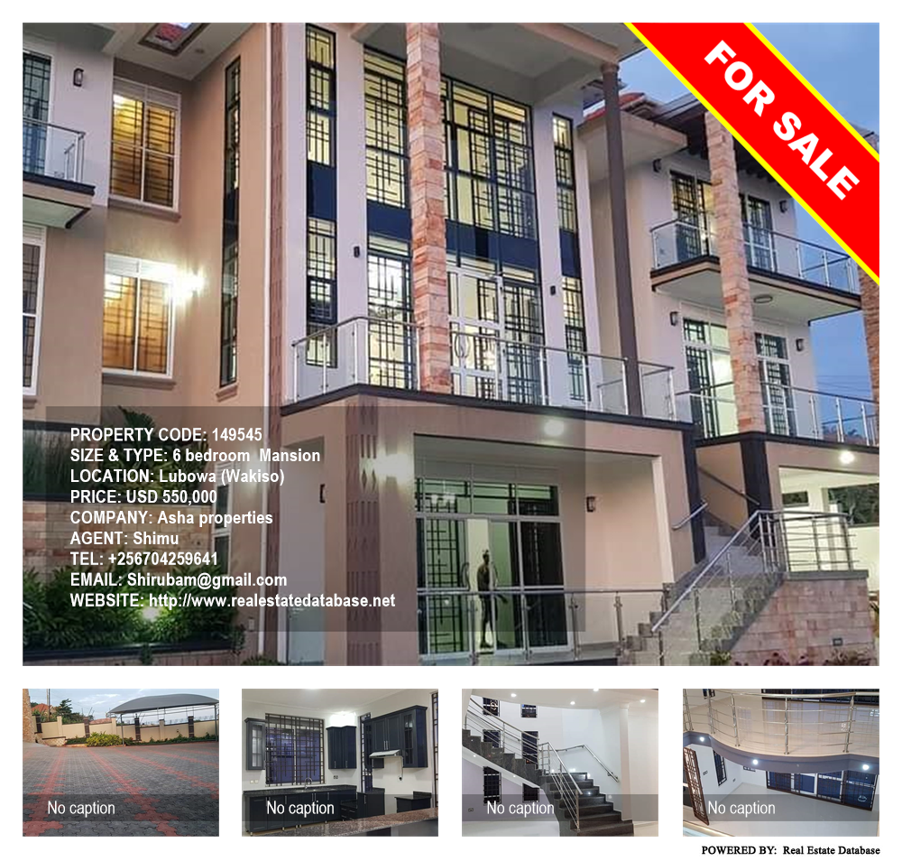 6 bedroom Mansion  for sale in Lubowa Wakiso Uganda, code: 149545
