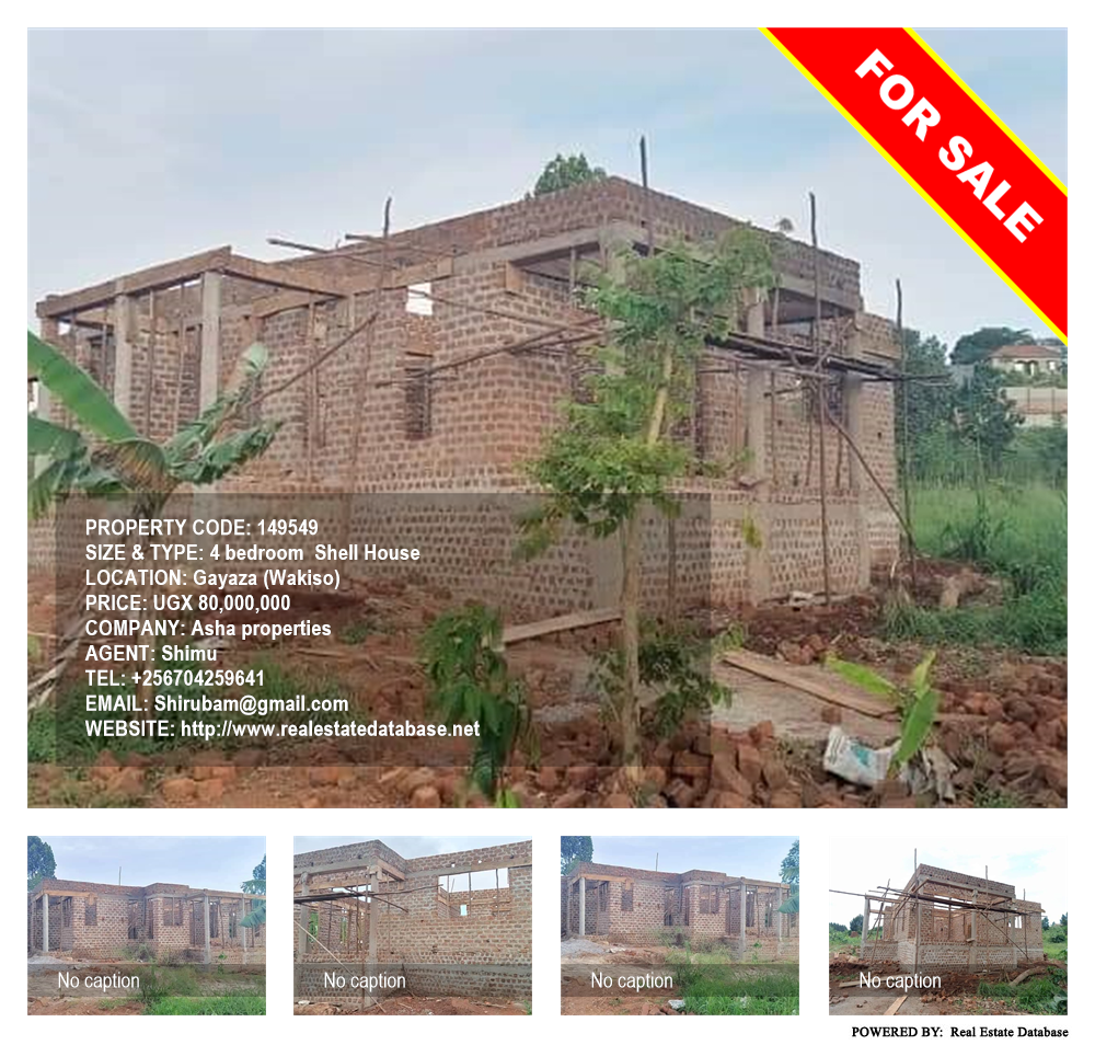 4 bedroom Shell House  for sale in Gayaza Wakiso Uganda, code: 149549