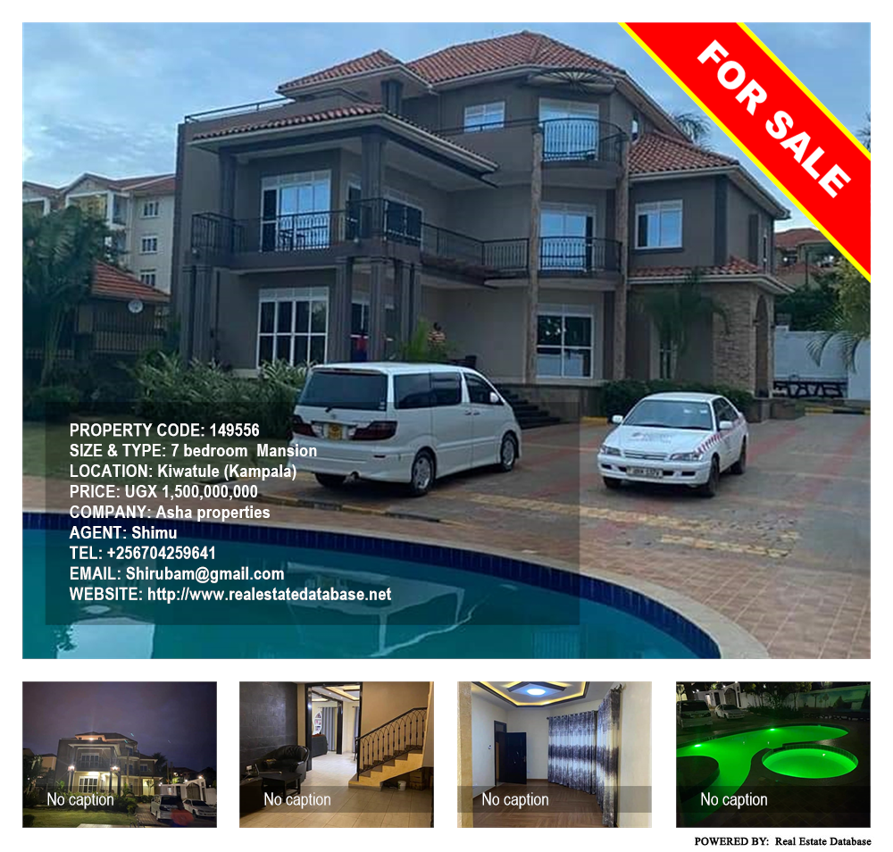 7 bedroom Mansion  for sale in Kiwaatule Kampala Uganda, code: 149556