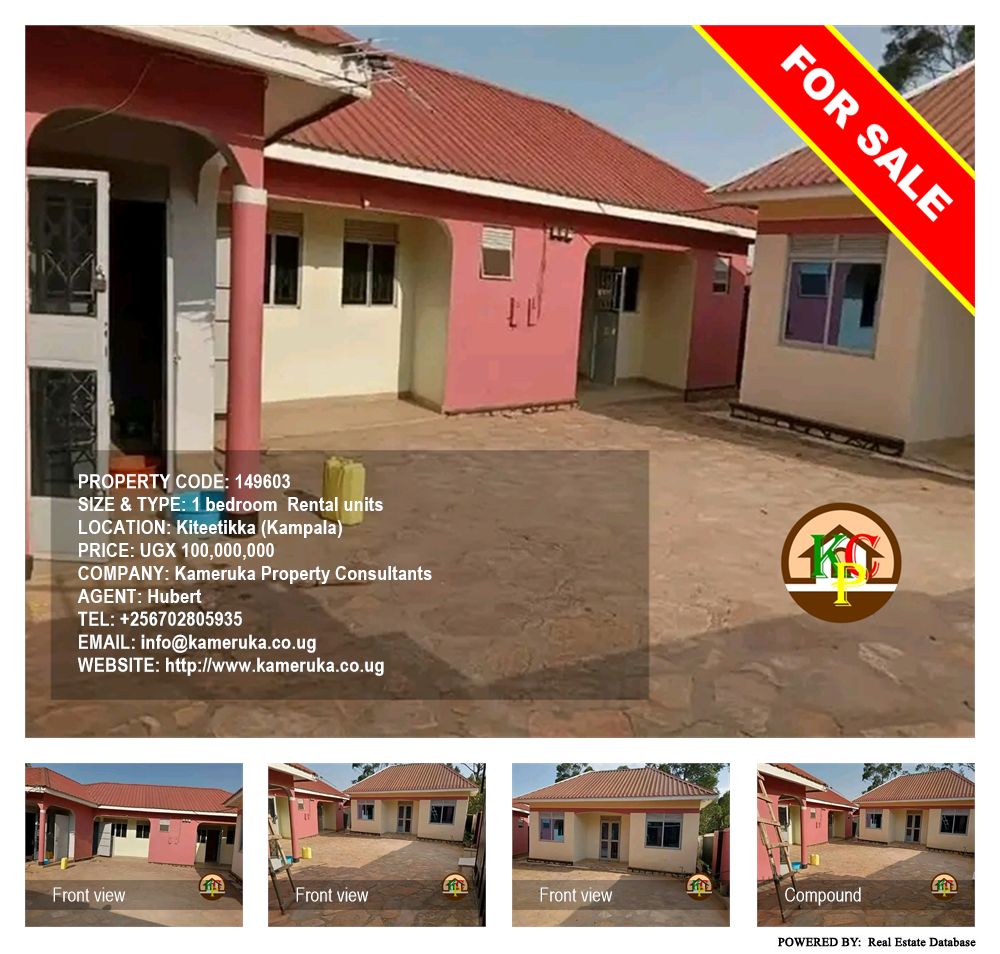 1 bedroom Rental units  for sale in Kiteetikka Kampala Uganda, code: 149603
