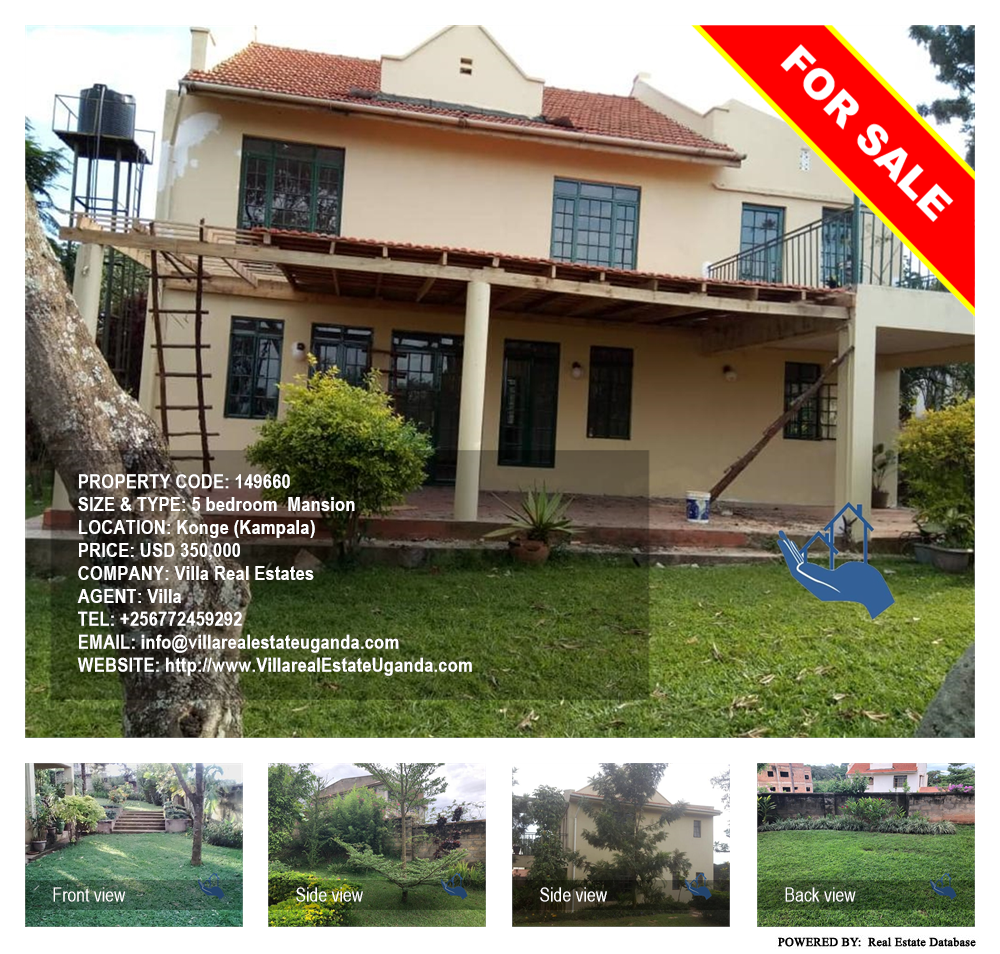 5 bedroom Mansion  for sale in Konge Kampala Uganda, code: 149660