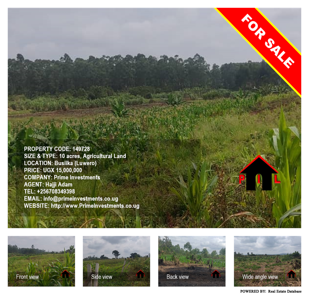 Agricultural Land  for sale in Busiika Luweero Uganda, code: 149728