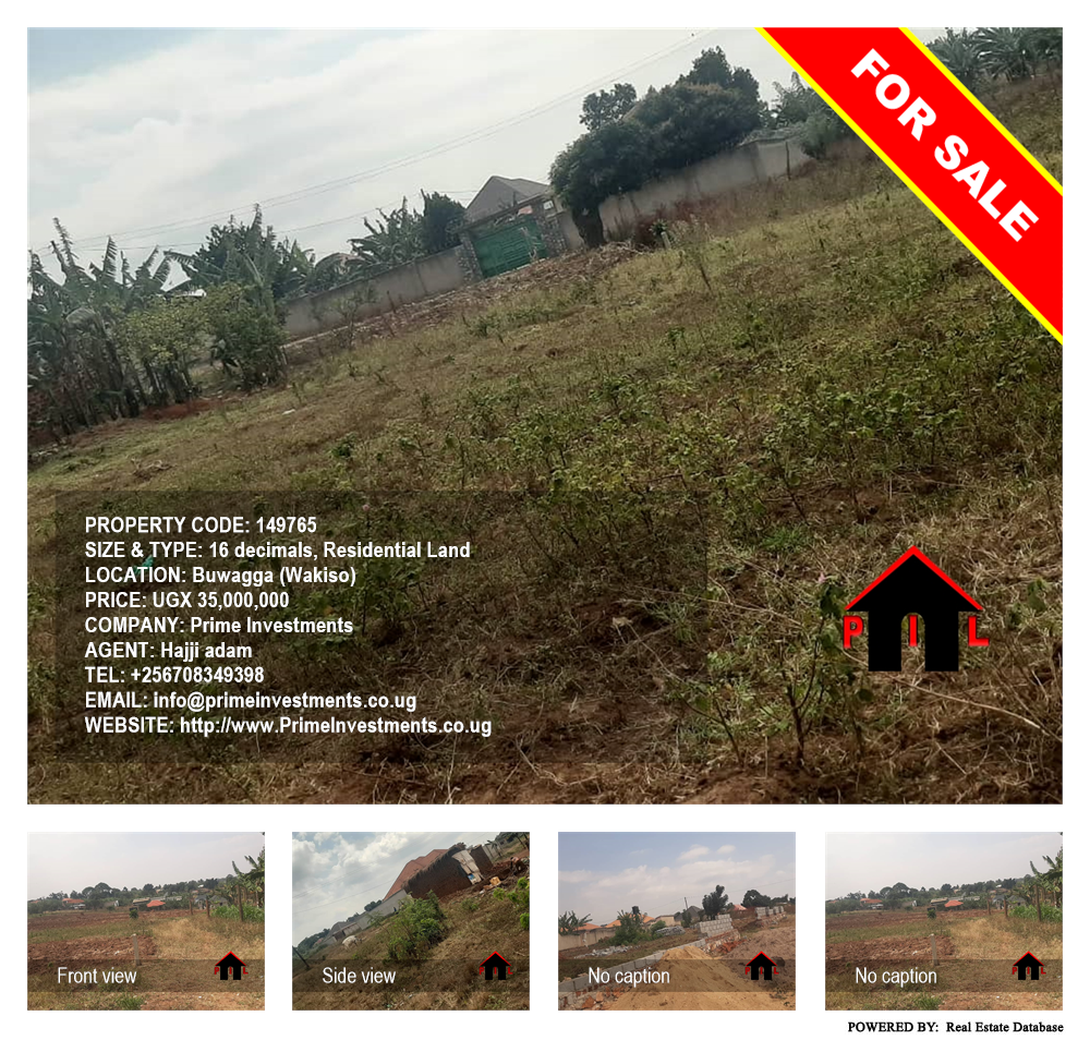 Residential Land  for sale in Buwagga Wakiso Uganda, code: 149765