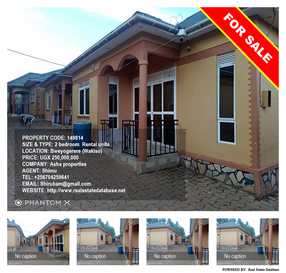 2 bedroom Rental units  for sale in Bweyogerere Wakiso Uganda, code: 149814