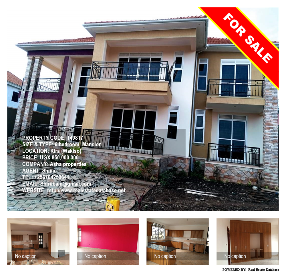 6 bedroom Mansion  for sale in Kira Wakiso Uganda, code: 149817