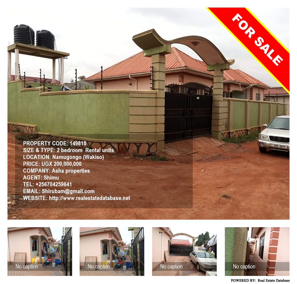 2 bedroom Rental units  for sale in Namugongo Wakiso Uganda, code: 149818