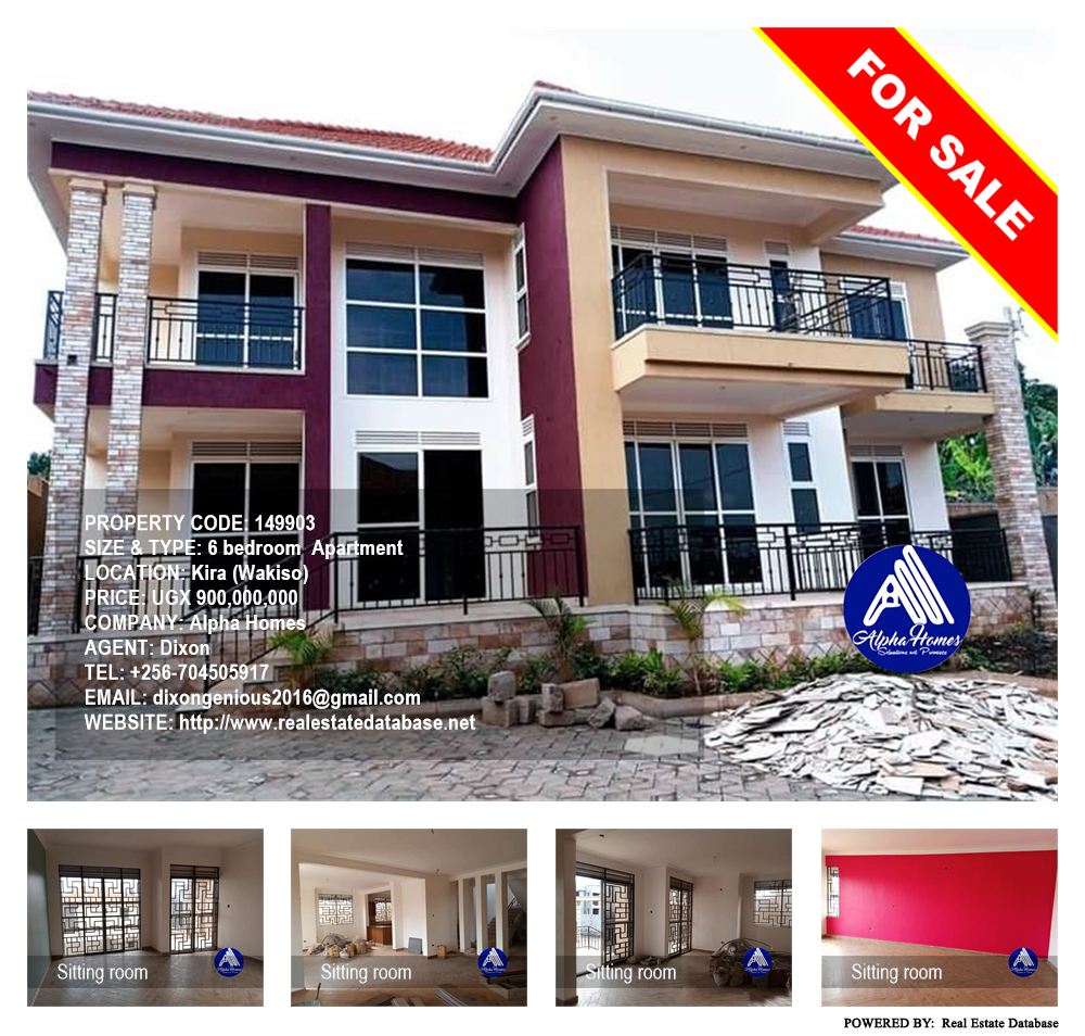 6 bedroom Apartment  for sale in Kira Wakiso Uganda, code: 149903