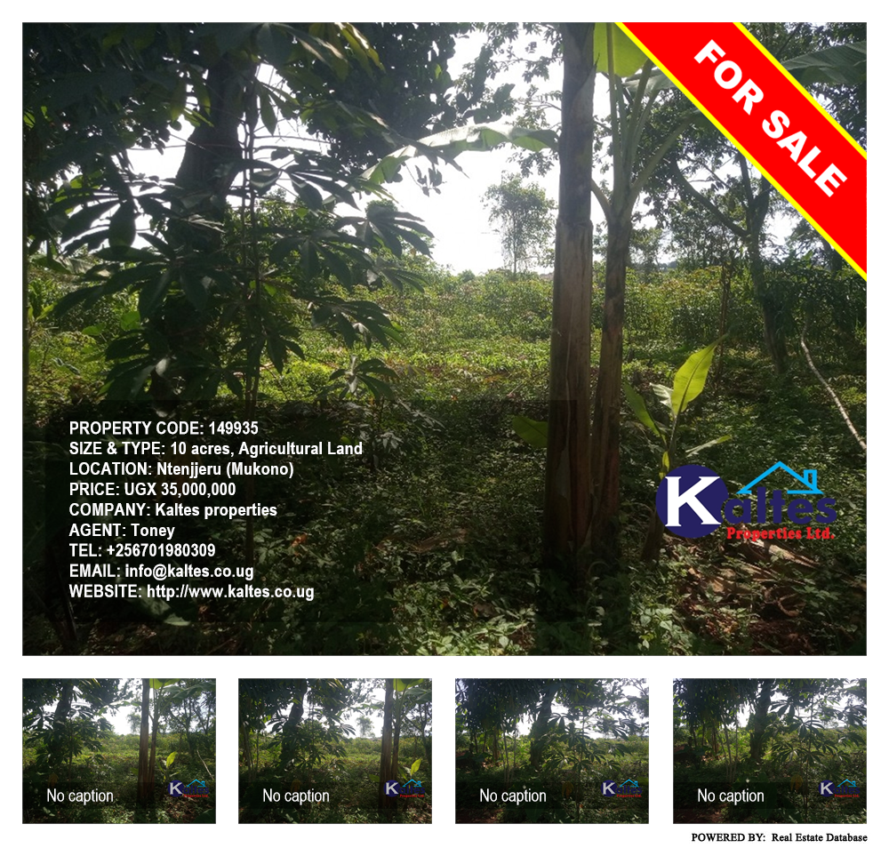 Agricultural Land  for sale in Ntenjjeru Mukono Uganda, code: 149935