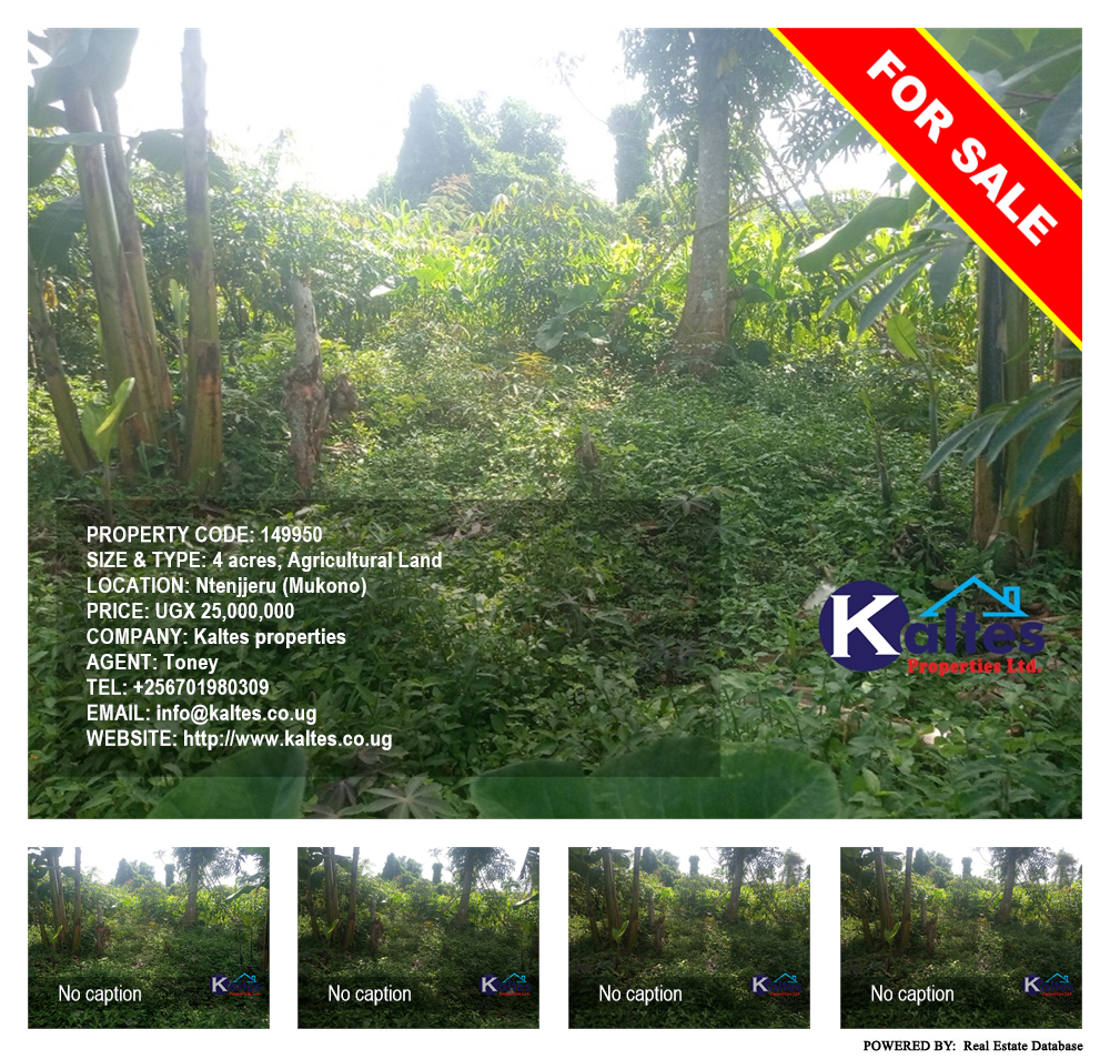 Agricultural Land  for sale in Ntenjjeru Mukono Uganda, code: 149950