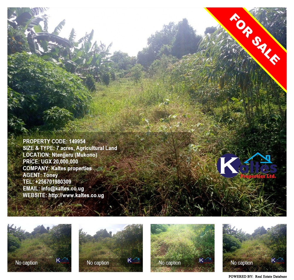Agricultural Land  for sale in Ntenjjeru Mukono Uganda, code: 149954