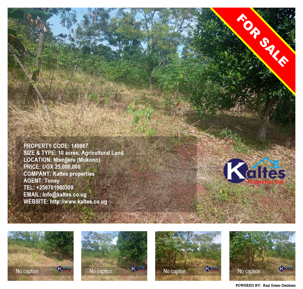 Agricultural Land  for sale in Ntenjjeru Mukono Uganda, code: 149967
