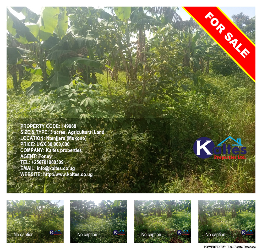 Agricultural Land  for sale in Ntenjjeru Mukono Uganda, code: 149968