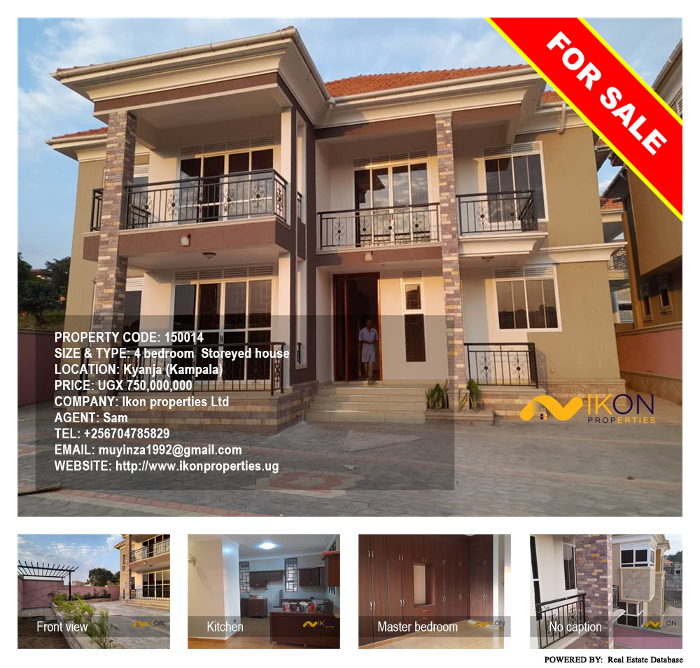4 bedroom Storeyed house  for sale in Kyanja Kampala Uganda, code: 150014