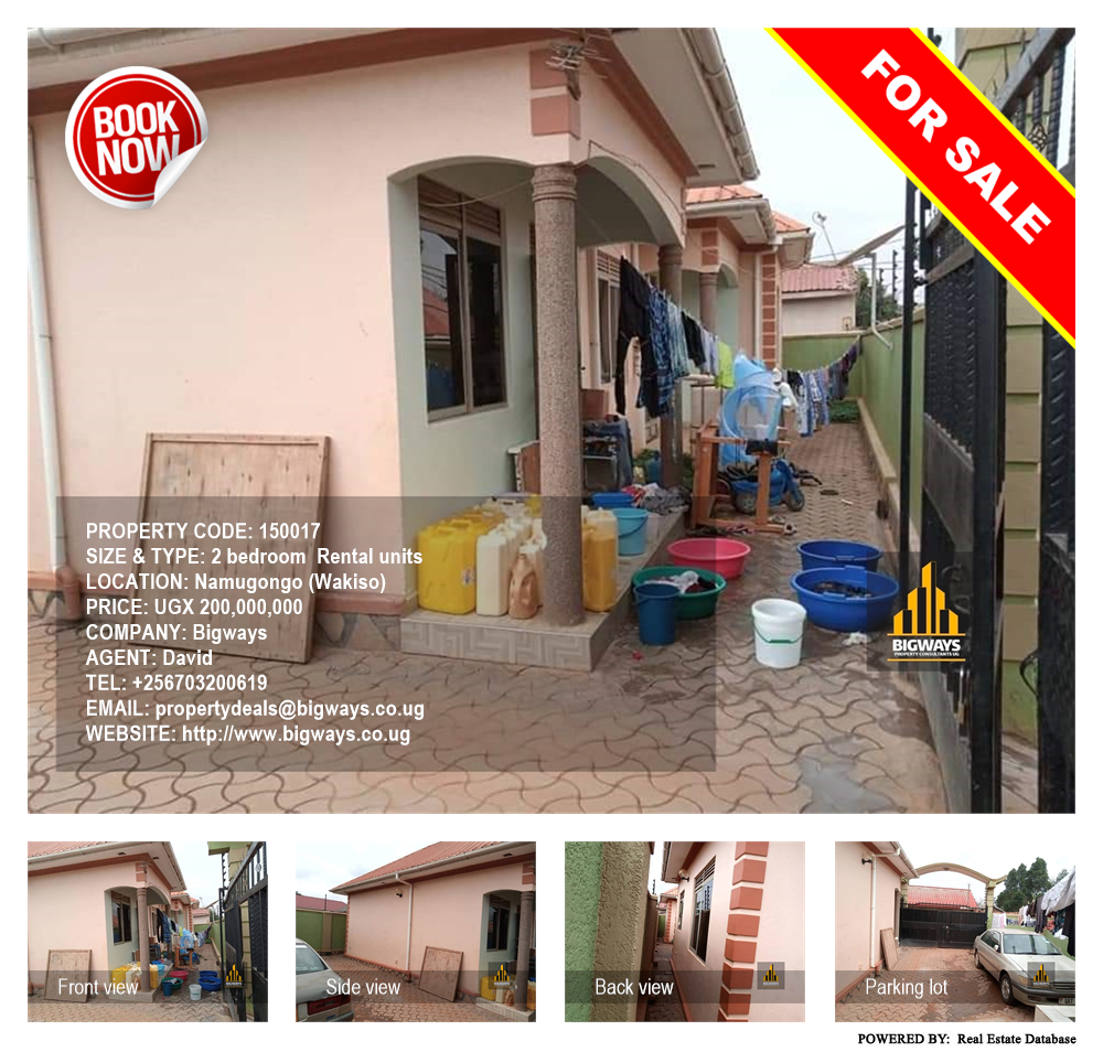 2 bedroom Rental units  for sale in Namugongo Wakiso Uganda, code: 150017