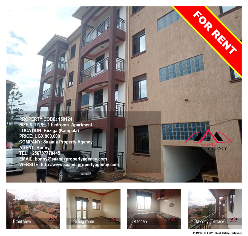 1 bedroom Apartment  for rent in Buziga Kampala Uganda, code: 150124