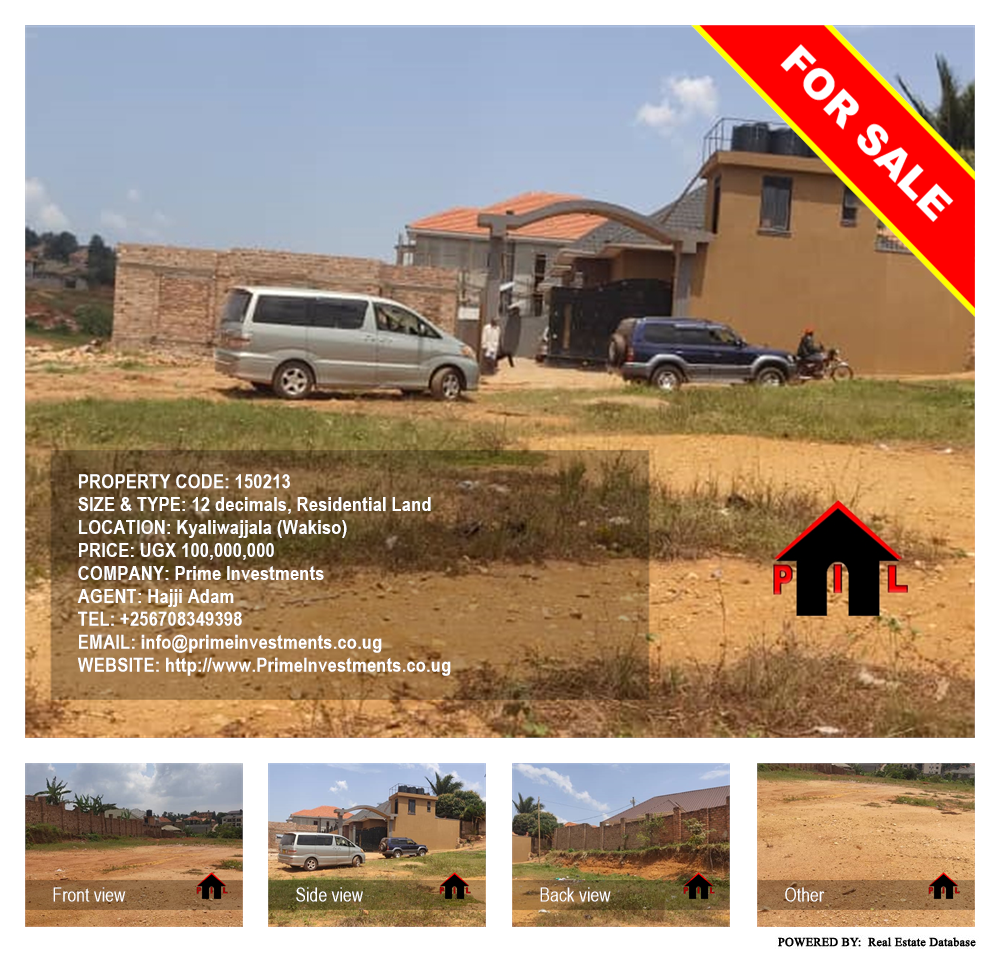 Residential Land  for sale in Kyaliwajjala Wakiso Uganda, code: 150213