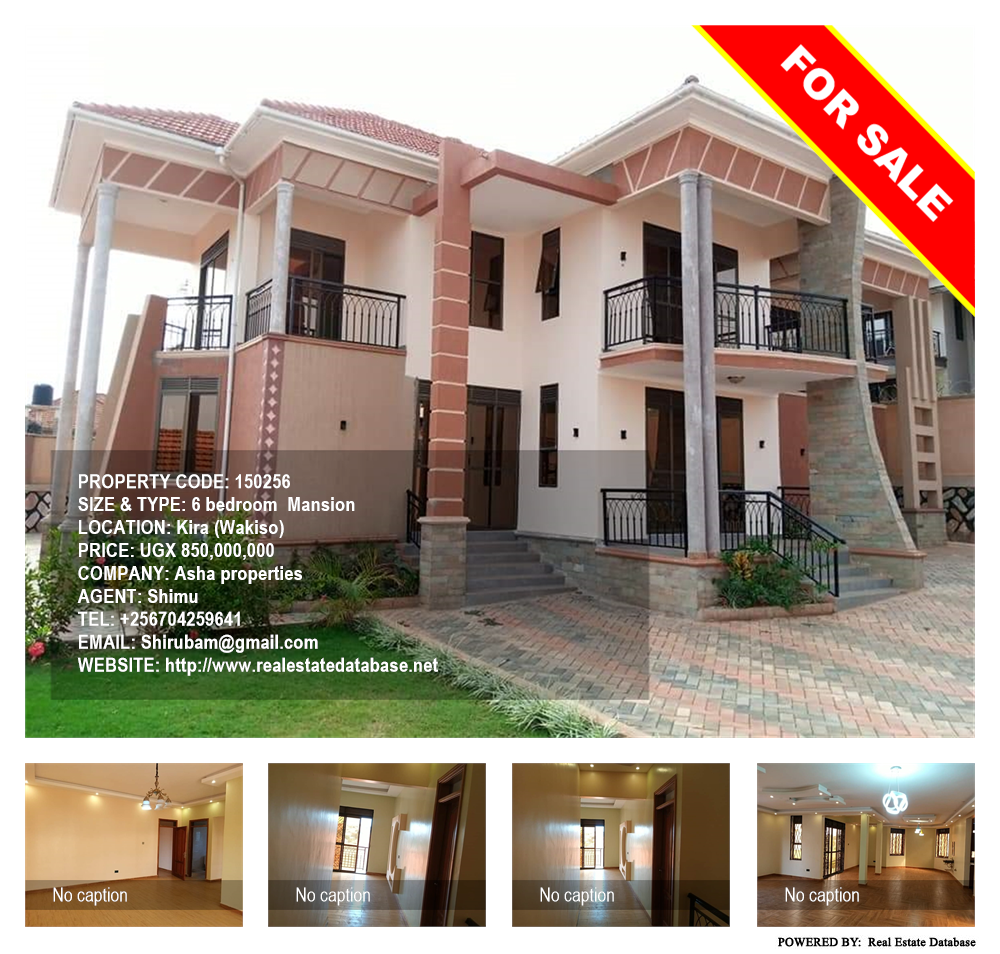 6 bedroom Mansion  for sale in Kira Wakiso Uganda, code: 150256